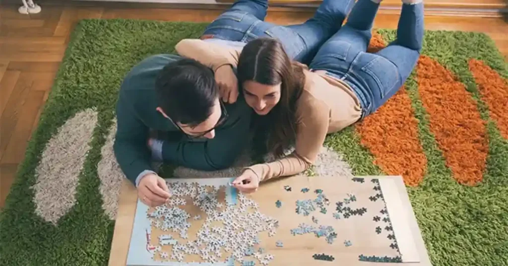 Puzzle solving video games for couples